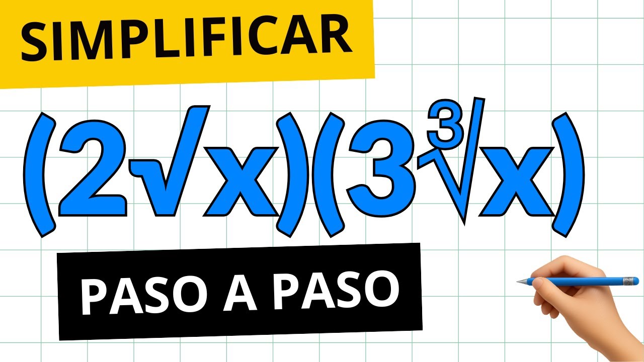 Simplificar ( 2√x ) ( 3∛x ) = ??📘 ️ Exponentes racionales paso a paso ...