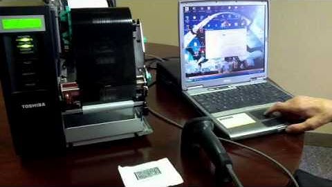 2D barcode to print barcode labels using a scanner and ther