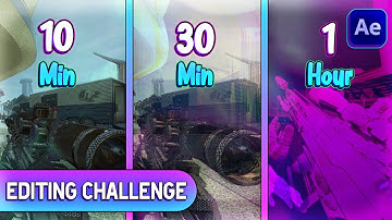 Editing in 10 Minutes VS 30 Minutes VS 1 Hour Challenge [After Effects]