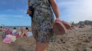 Miejska Nadmorska Promenada Przy Playa De San Juan, Alicante Spacer Vr 360 Lato 2025