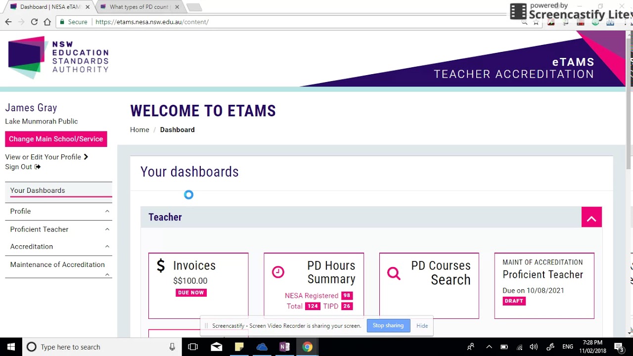 Logging Teacher Identified PD - NESA