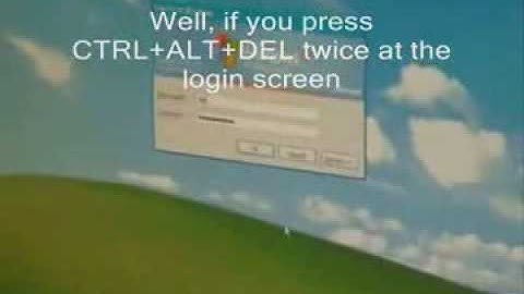 How to open XP without password