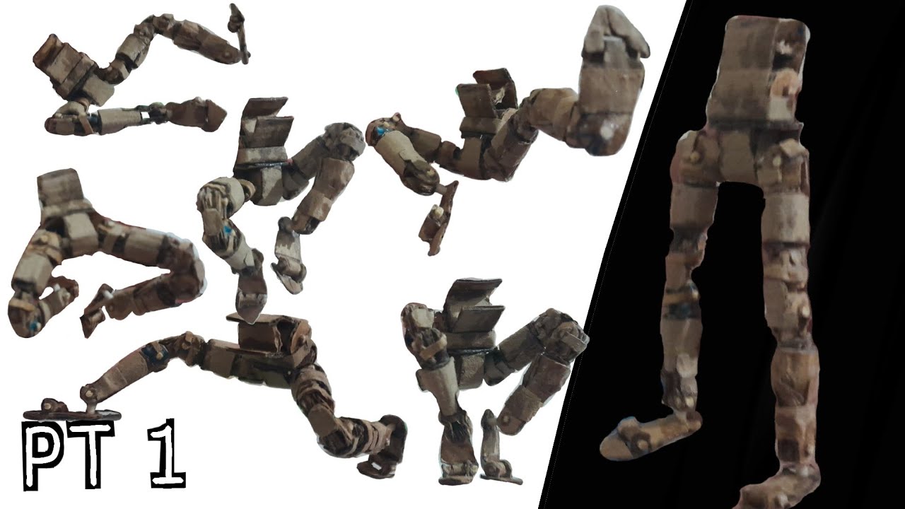 Como hacer una figura articulada de cartón |Parte 1