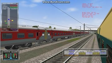 MSTS: EMU and Howrah Rajdhani Express parallel Run!!