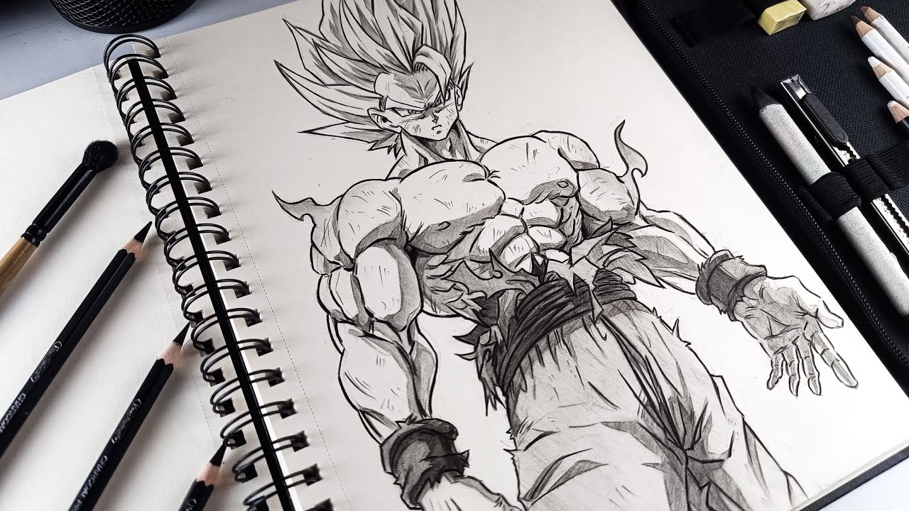 How To Draw Goku Super Saiyan (Step By Step)