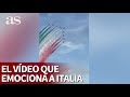 El vídeo que emociona a Italia: cazas formando la bandera con Pavarotti de fondo: "Venceremos"