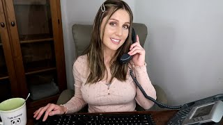 ASMR Receptionist Roleplay {Typing, Office Phone, Soft Spoken} screenshot 2