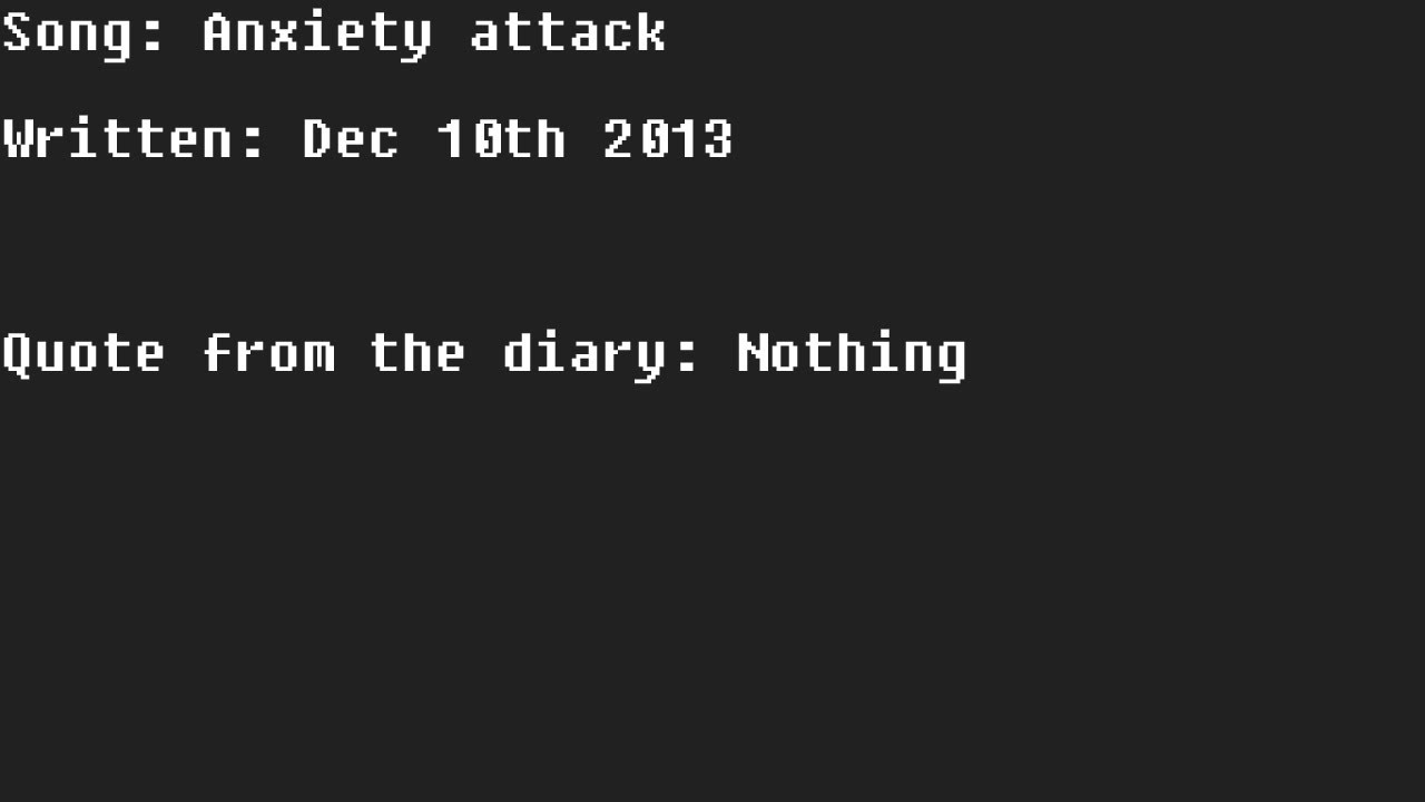 The sound of depression part 3 Anxiety attack YouTube