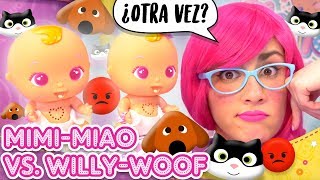 Mimi-Miao Y Willy-Woof Se Han Enfadado Los Twins Eligen Gatos O Perros?