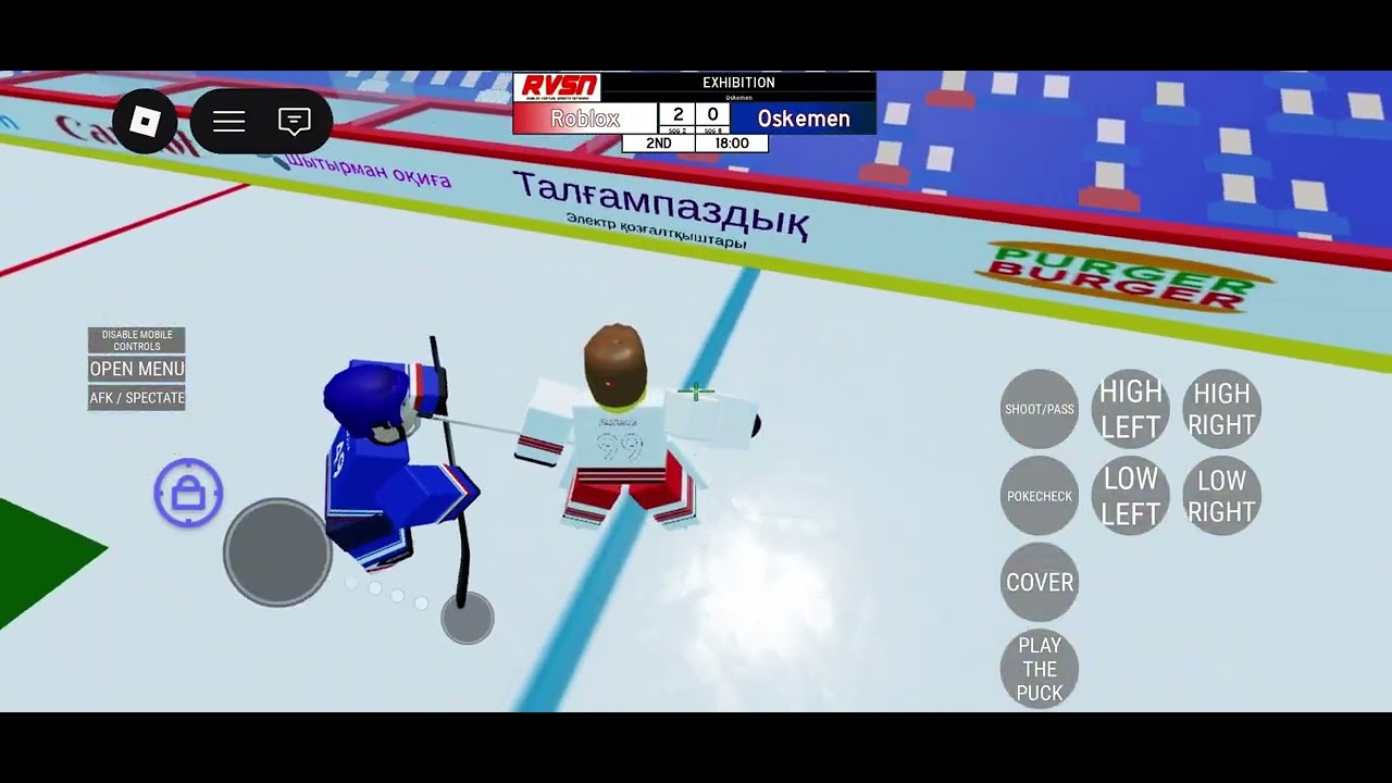Playing against Oskemen in Ro Hockey World Tour