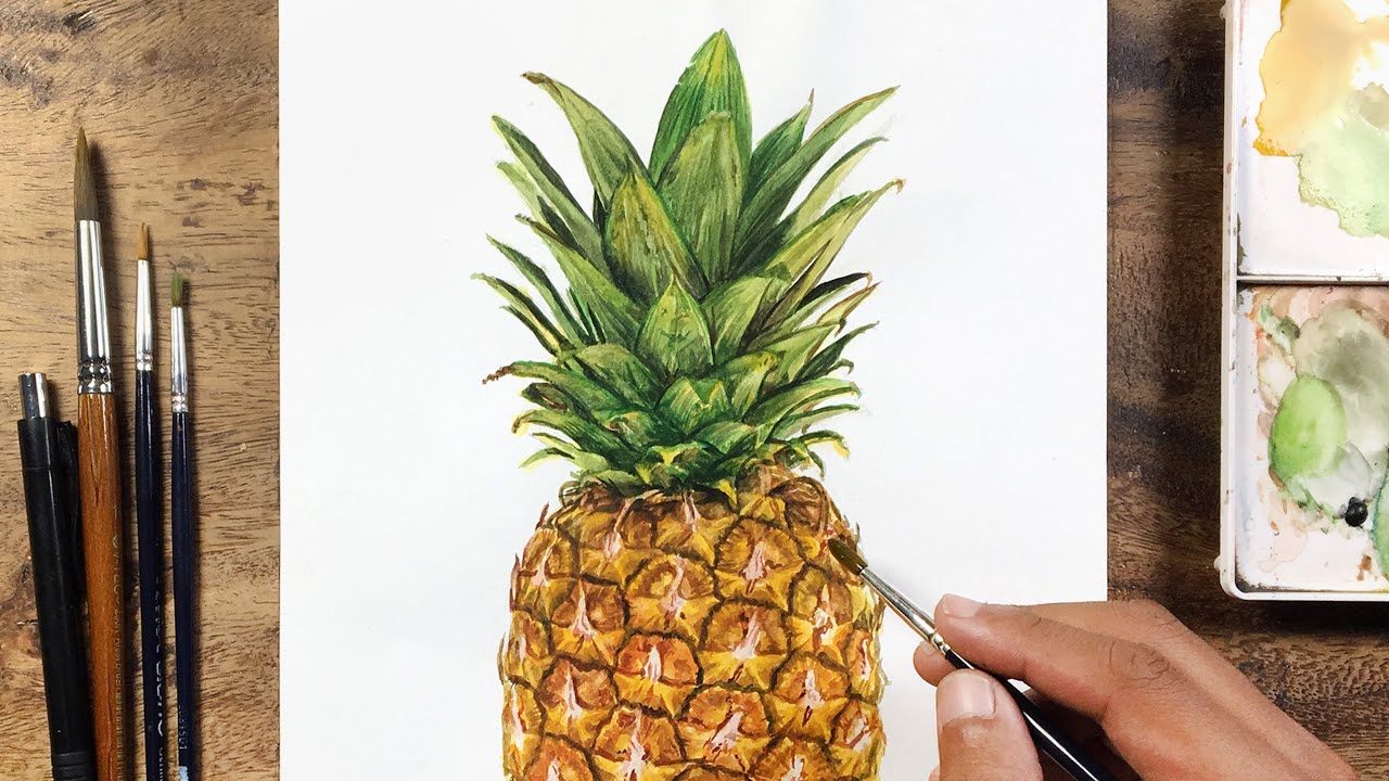 Pineapple Easy Realistic Fruit Drawing Fip Fop Pineapple Easy Realistic Fruit Drawing Fip Fop