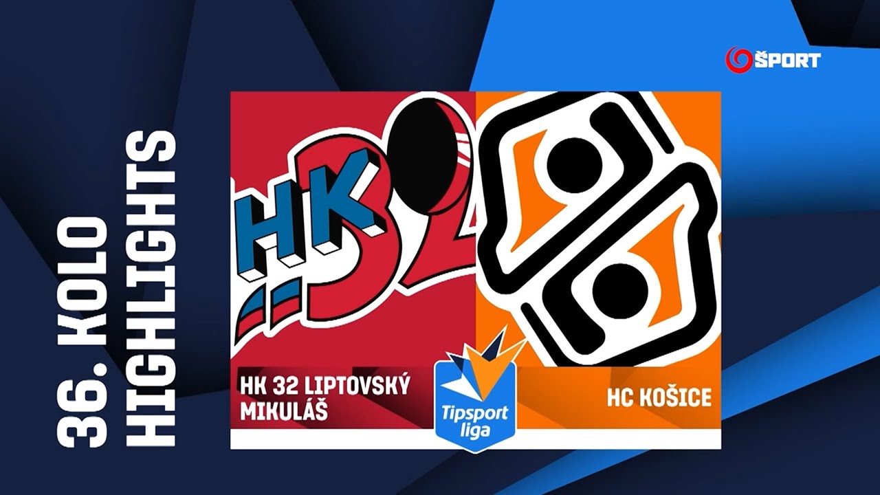 36. kolo: HK 32 Liptovský Mikuláš - HC Košice 1:3 (0:0, 0:3, 1:0)