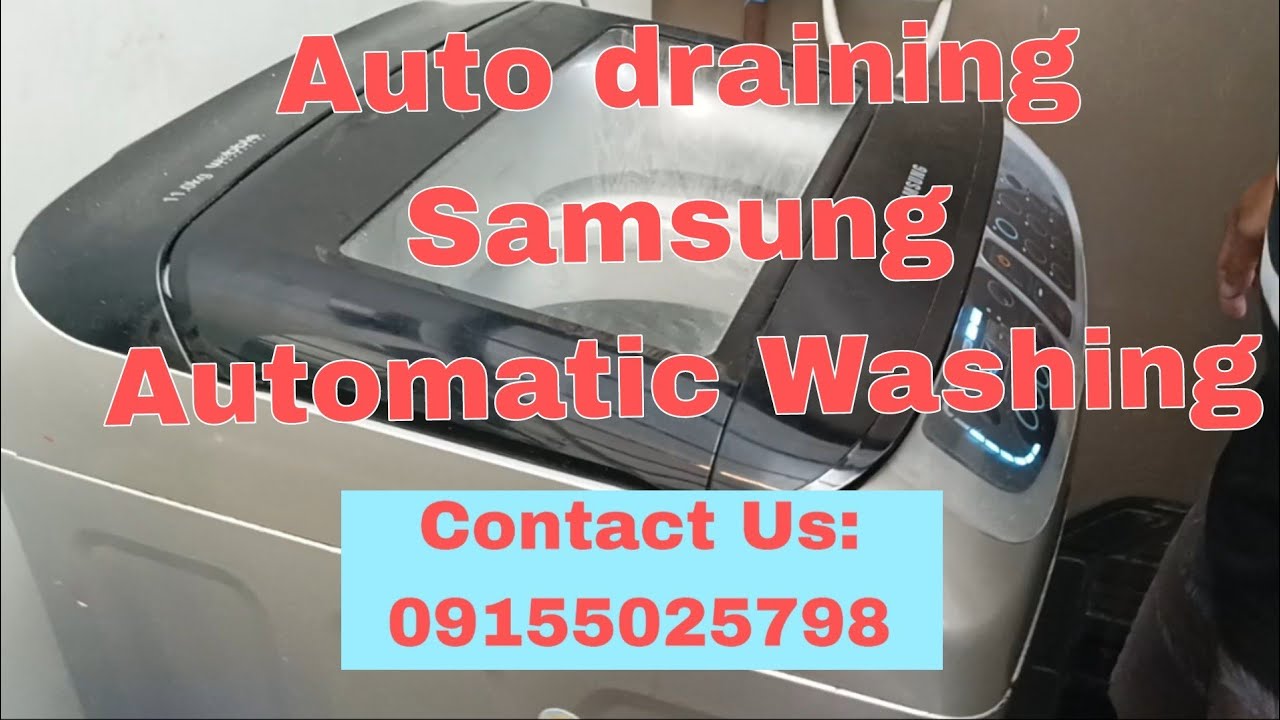 Auto draining Samsung Automatic Washing at Avida Setting Nuvali YouTube