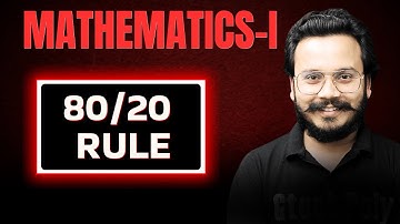 🔥80/20 Rule | Mathematics-I | G6 Batch | BTEUP 2025