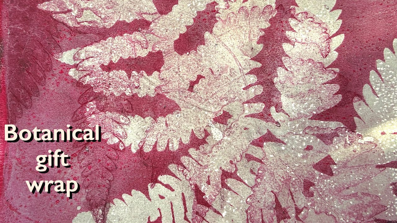 Beautiful botanical  wrapping paper to make at home #relaxing #creative #christmas