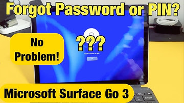Surface Go 3: Forgot Password or PIN? Recover or Factory Reset