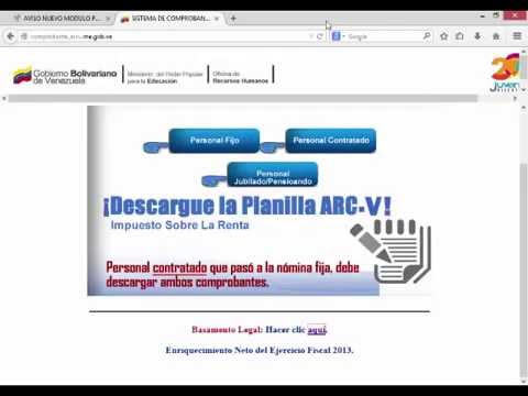 TUTORIAL DESCARGAR PLANILLA ARC