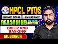 HPCL 2026 | Order & Ranking Topicwise PYQS I 1000 Most Important Questions for JE & ET (All Branch)