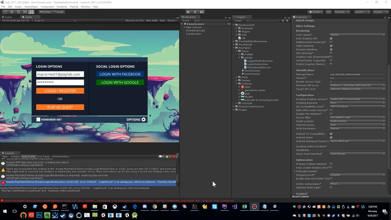 PlayFab Authentication Series - Facebook Part 1 - YouTube