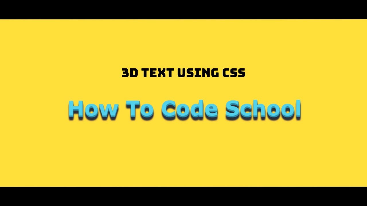 3D Text using Simple CSS and HTML - YouTube