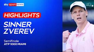 Sinner-Zverev: gli highlights | ATP 1000 Miami