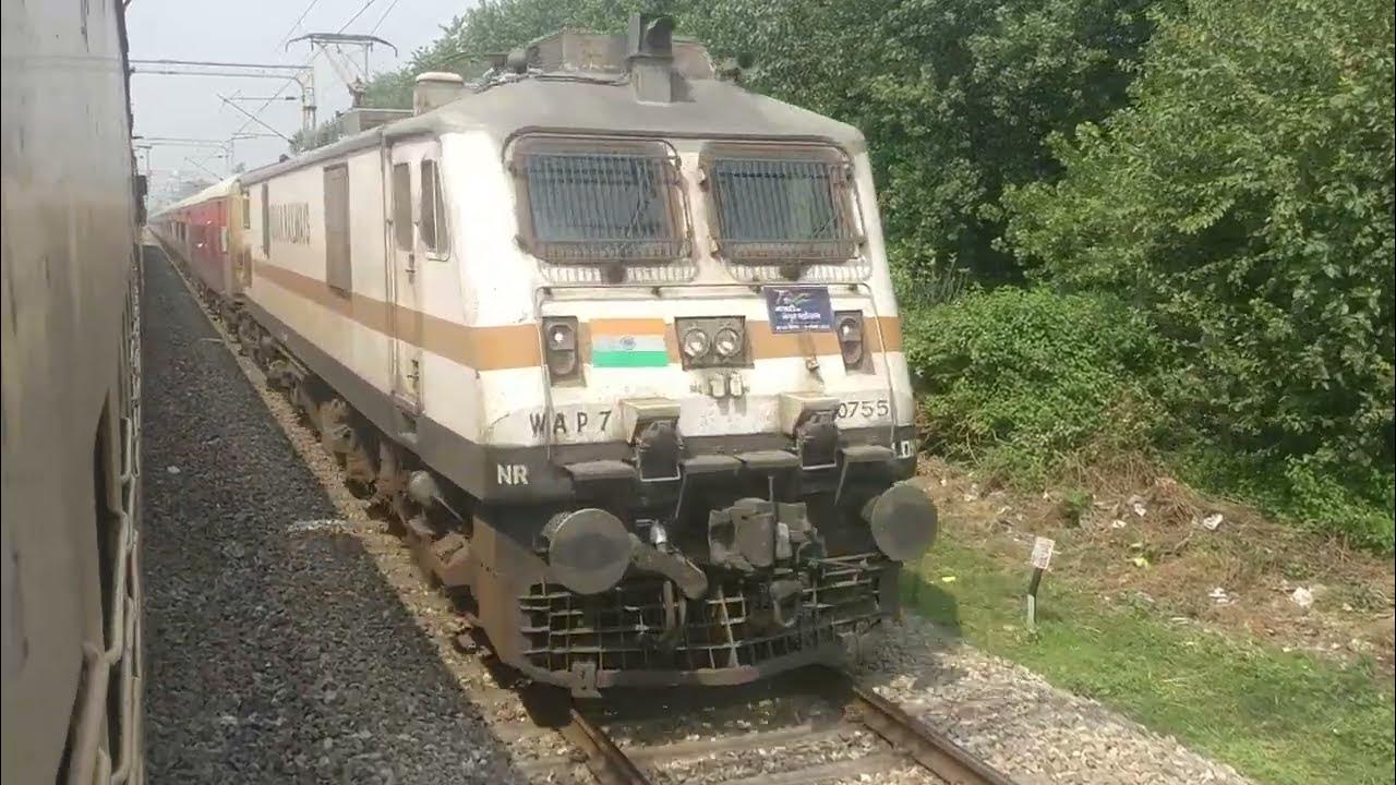 Malwa express crossing Naded Ha Ur sahib super fast train YouTube