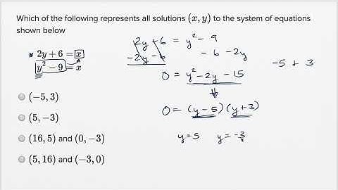 Linear and quadratic systems — Basic example | Math | SAT | Khan Academy