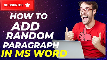 😱 how to generate random paragraphs in ms word using formula|insert random para in ms word #views