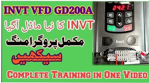 INVT VFD GD200A BASIC PROGRAMMING IN URDU WITH PRACTICAL#INVT#VFD