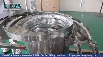 Roll on ball filling and capping machine