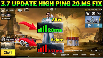 3.7 UPDATE HIGH PING Problem Fix BGMI | 3.7 LAG Problem Get 20 ms pubg Ping Problem Fix High Ping