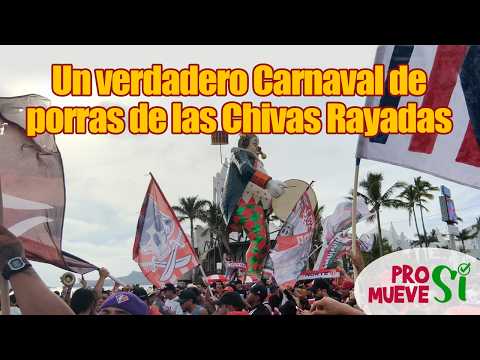 Una estruendosa fiesta Carnavalera se vive en Mazatlán por el juego de Las Chivas VS Mazatlán