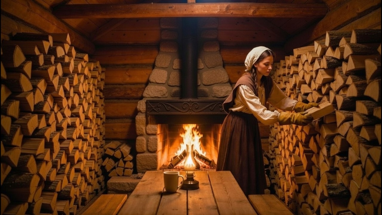She Determindedly Hid a Wall of Firewood Inside Her Cabin—Until It's Save Her When Ice Blizzard Hit
