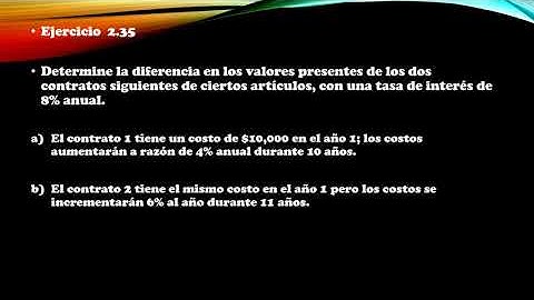 Ejercicio N. 2.35 Factores para series de gradiente geométrico.