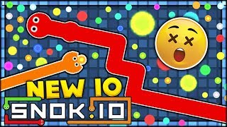 BECOMING THE BIGGEST SNEK ON THE BEST NEW IO GAME 2017 | SNOK.IO (Slither.io but it's in 2D)