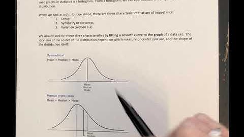 Measures of Center and Skewness