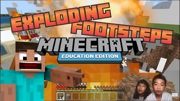 How to Code MINECRAFT: *EXPLODING FOOTSTEPS* in Minecraft: Education Edition with PYTHON