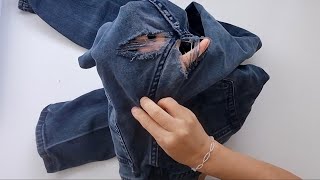 картинка: Старые джинсы преобразились ТАК?! Выбор моей дочери, которой 20!