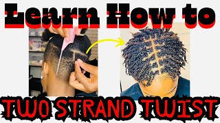 Detailed✨ Beginner Friendly:How to Two strand twist Men Hair