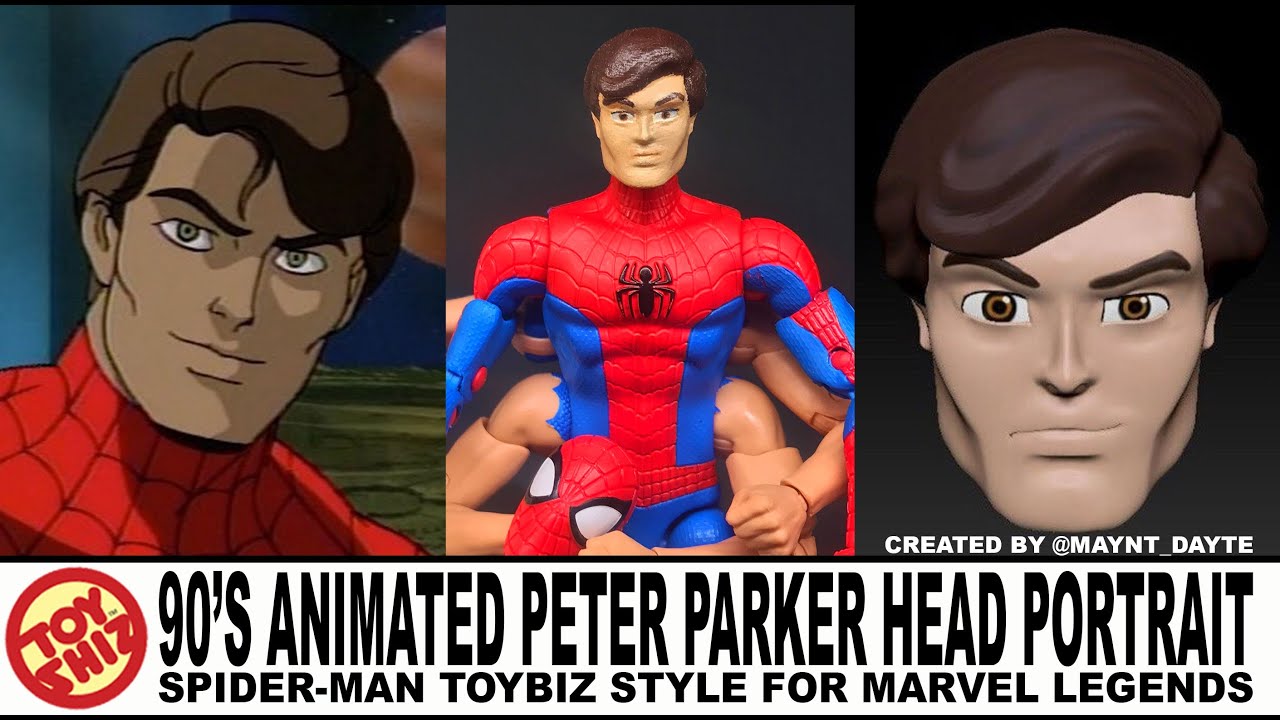 Marvel Legends: Spider-Man The Animated Series Custom PETER PARKER Head  Portrait - YouTube