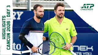 Wawrinka Takes On Safiullin; Baez vs Pacheco Mendez; Rocha vs Hurkacz | Cancun 2026 Day 3 Highlights