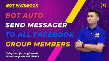 Bot Auto Send Message To All Facebook Group Members | Facebook Automation