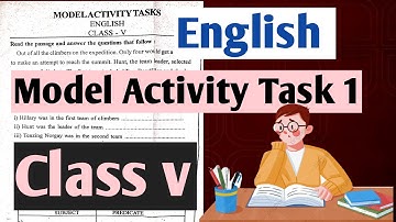 Class 5 English Model Activity Task Part-1 Full Solve ll #WBBSE #mansapratihar