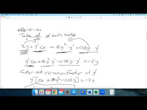 Implicit Differentiation Practice