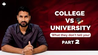 Difference between College and University in the Canada | Part 2 | College vs University | Winny