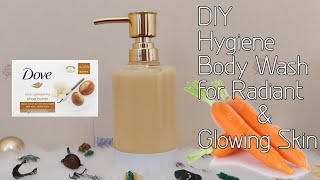 HOW TO MAKE  HYGIENE  CARROT BODY WASH | FOR RADIANT AND GLOWING SKIN, BEST &amp; SAFEST  SHOWER GEL