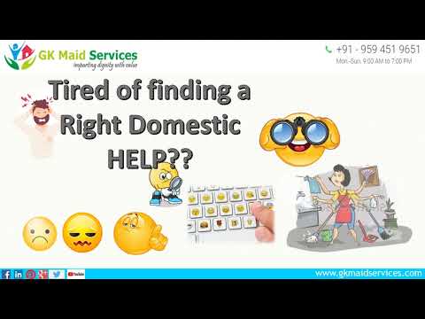 Best Maid Service Agency To Hire Maid, Babysitter Nanny, Cook, Chef, Caregiver, Japa maid - video from GK Maid Services