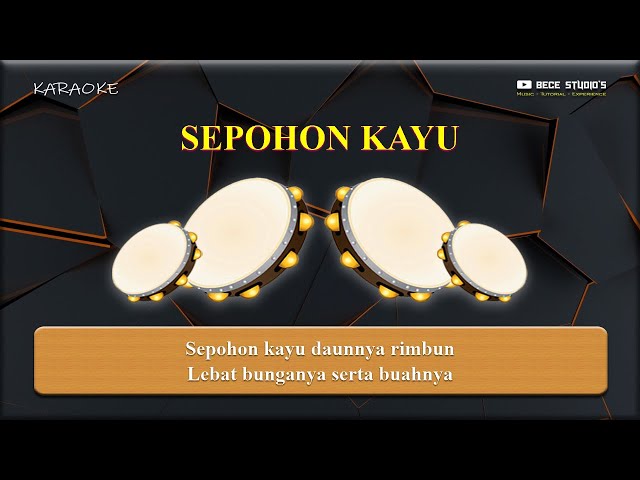 Karaoke Banjari || Sepohon Kayu Daunnya Rimbun (Lirik) class=
