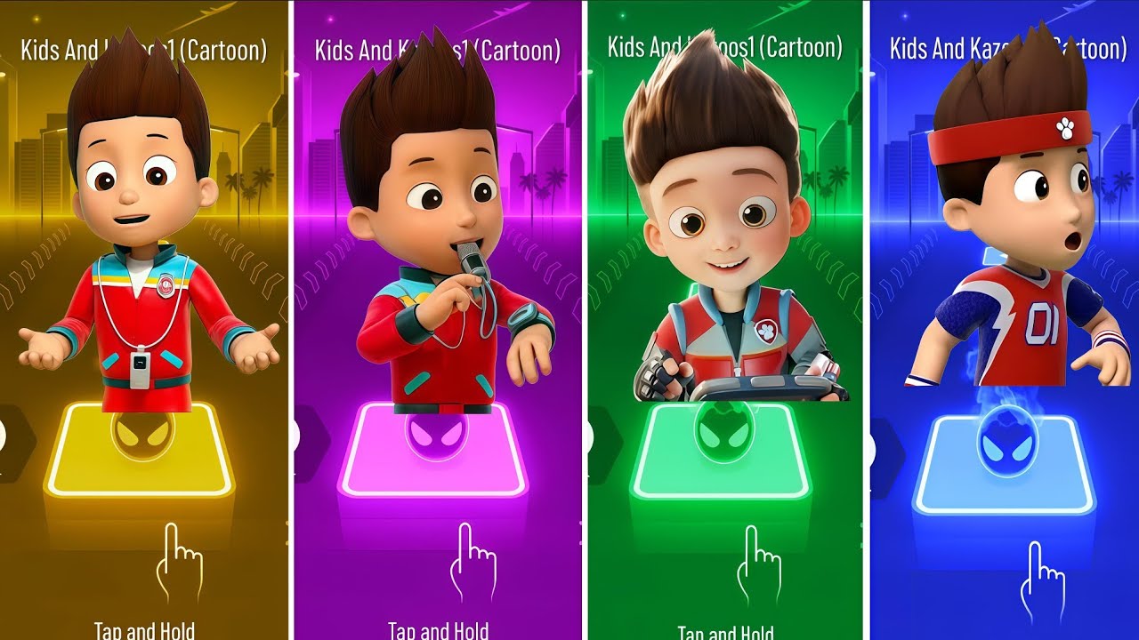 Marshall VS Rubble Paw Patrol VS Ryder Paw Patrol VS Paw Patrol - Tiles Hop EDM Rush 