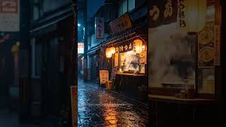 Rainy Japanese Street at Night ☔#rainambience#japaneserain#relaxingsounds#asmr#sleepsounds